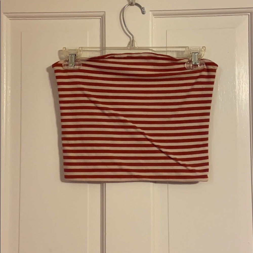striped tube top